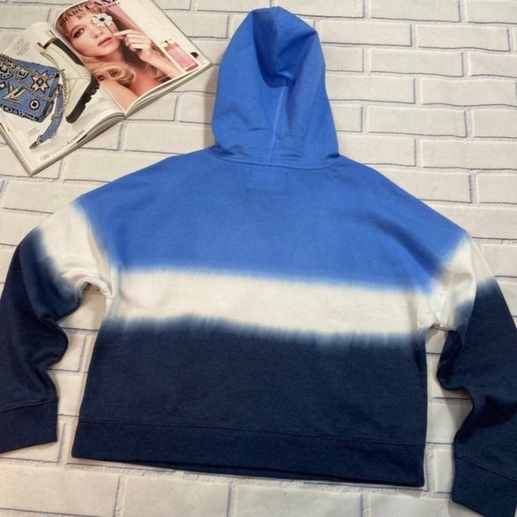 Calvin Klein Tie Dye Crop Hooded Sweatshirt - Picture 7 of 12